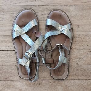 Metallic Strappy Sandals